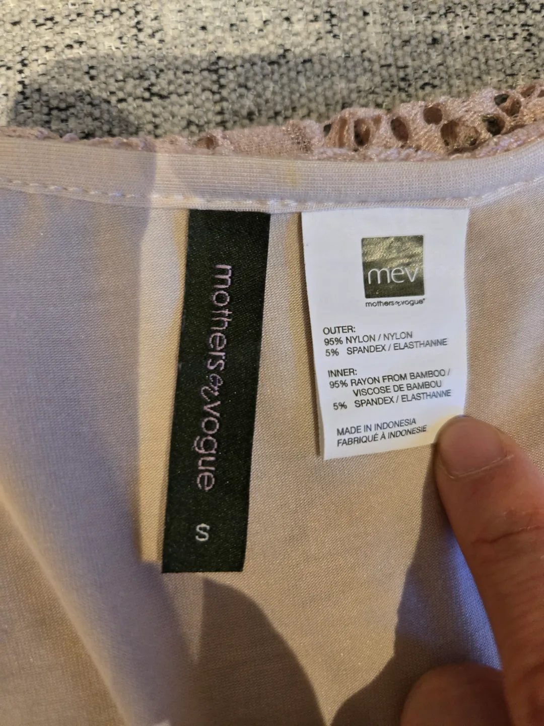 Maternity Pink Lace Dress S image indicator(3)