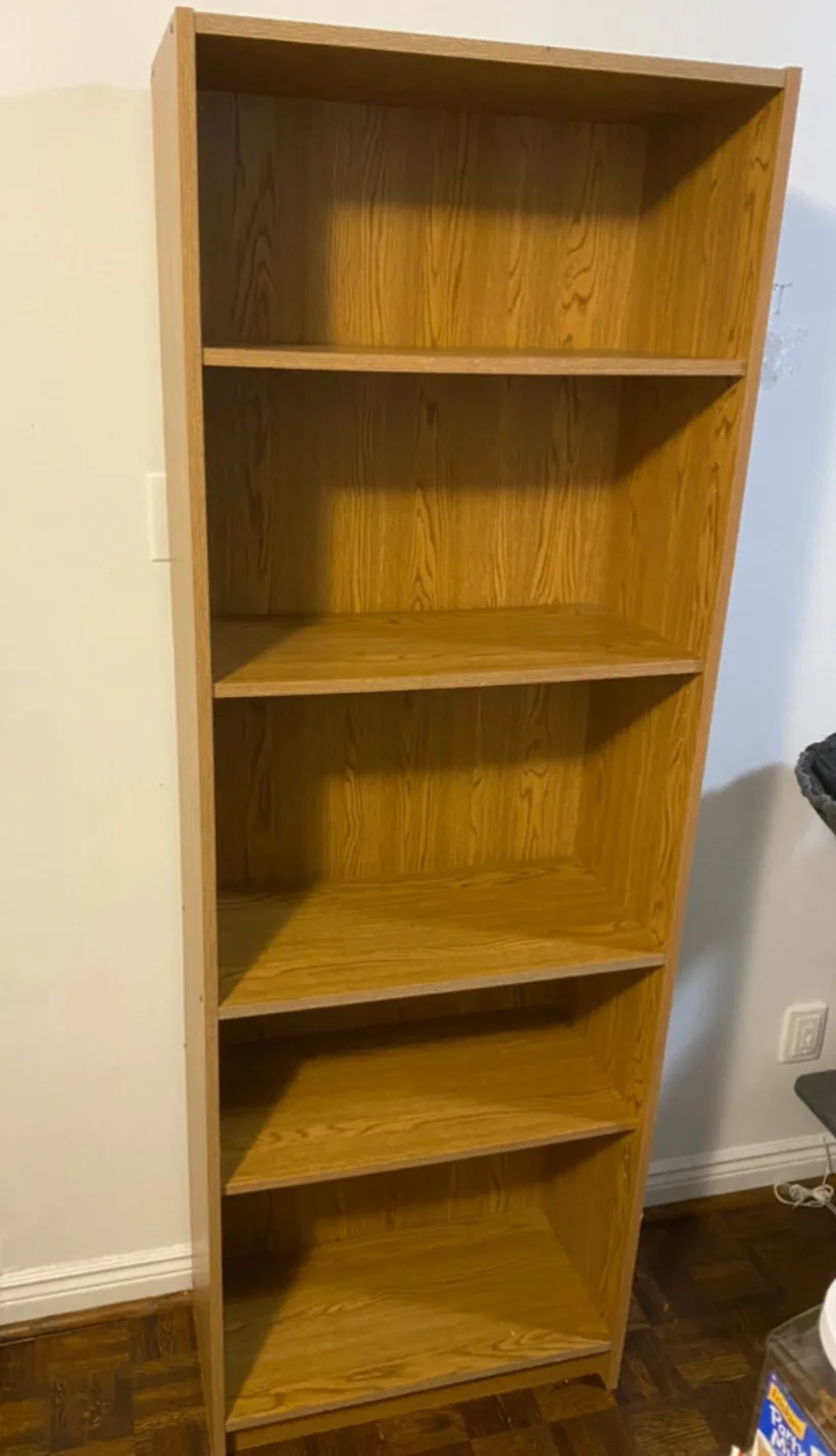 Tall Wooden Bookcase shelf image indicator(2)