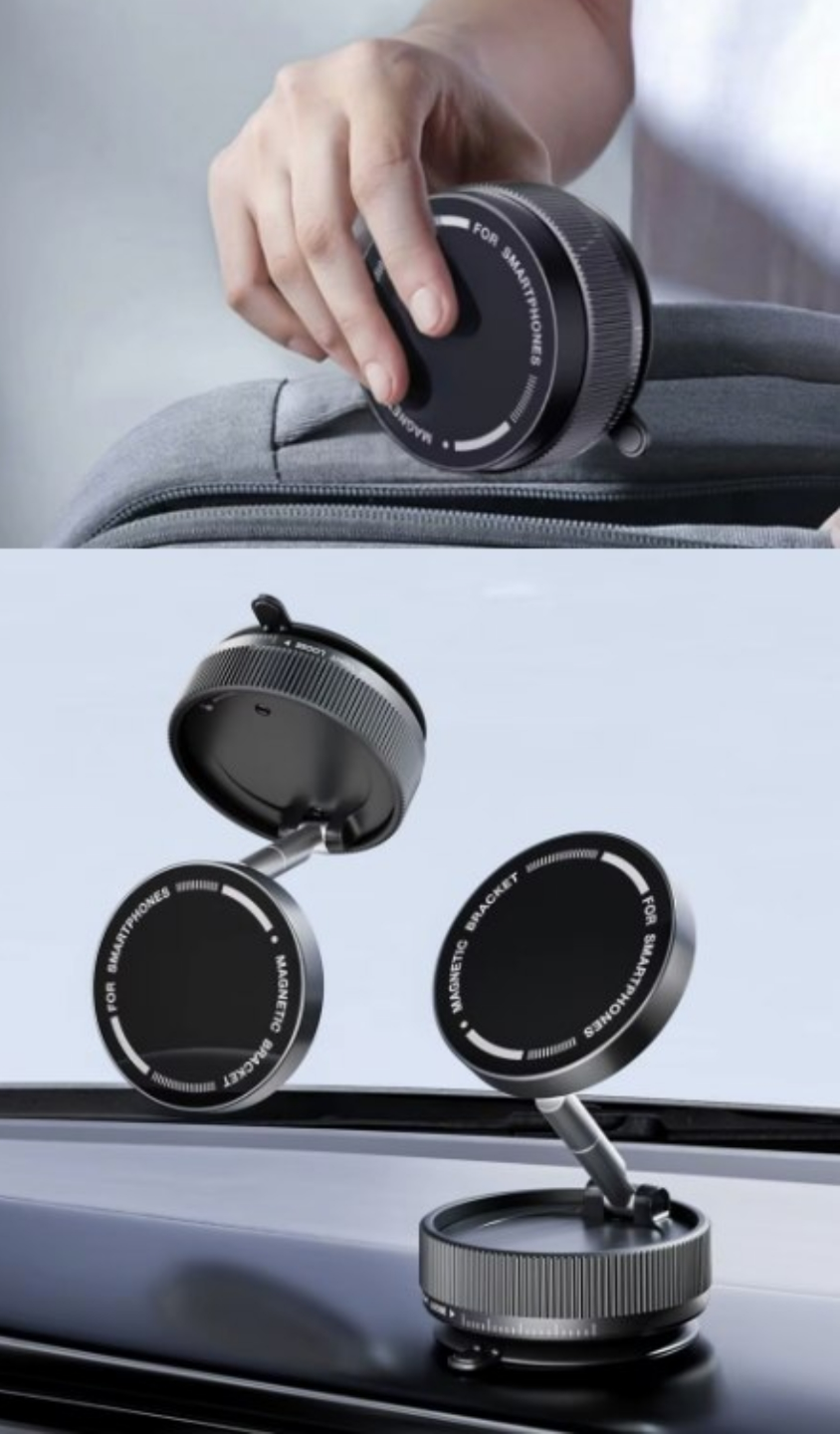 Vacuum Suction Magnetic Phone Holder Degree Rotation Foldable