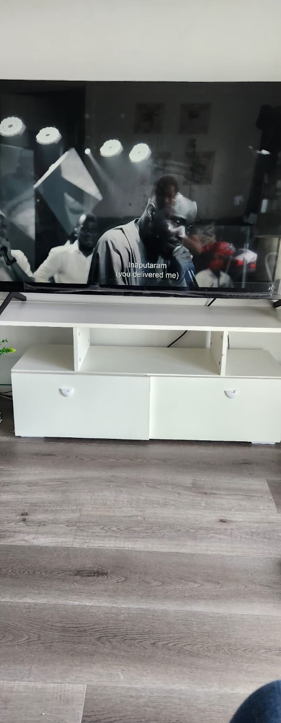 White TV Stand with Storage - photo 5