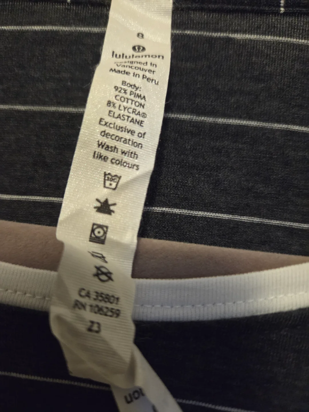 Lululemon Size M Striped T-Shirt image indicator(2)