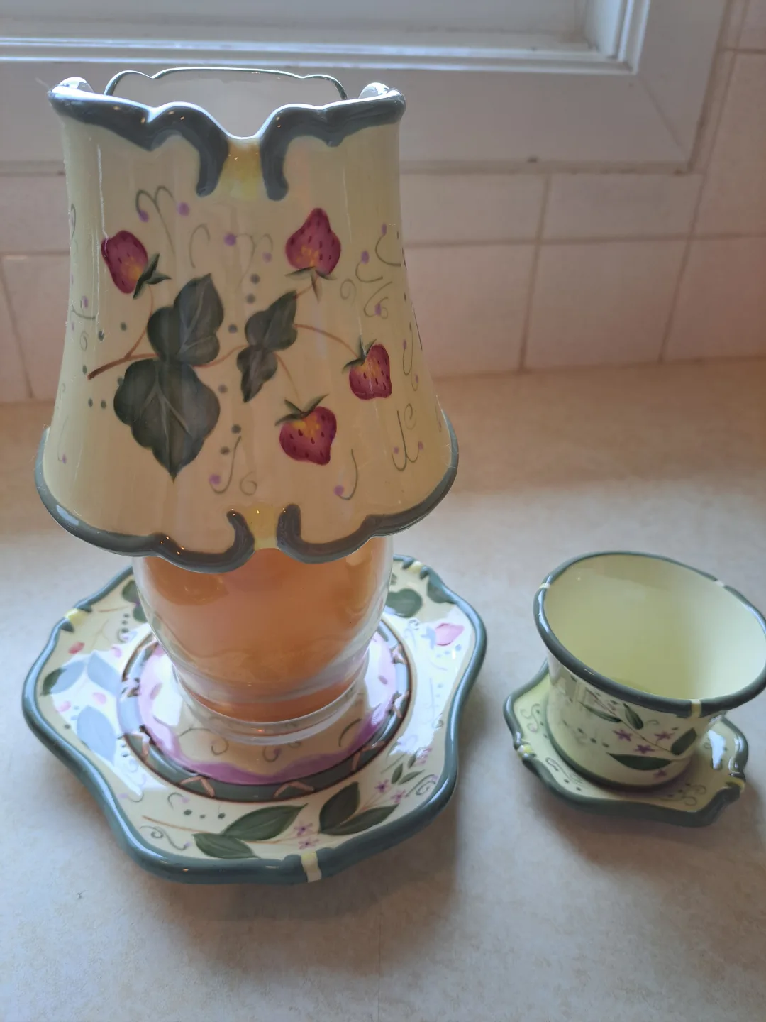 PartyLite Mango Tangerine Candle with Decorated Accessories thumbnail