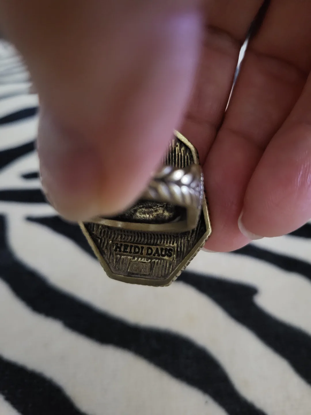 Heidi Daus Statement Ring - Black Enamel & Crystal image indicator(3)