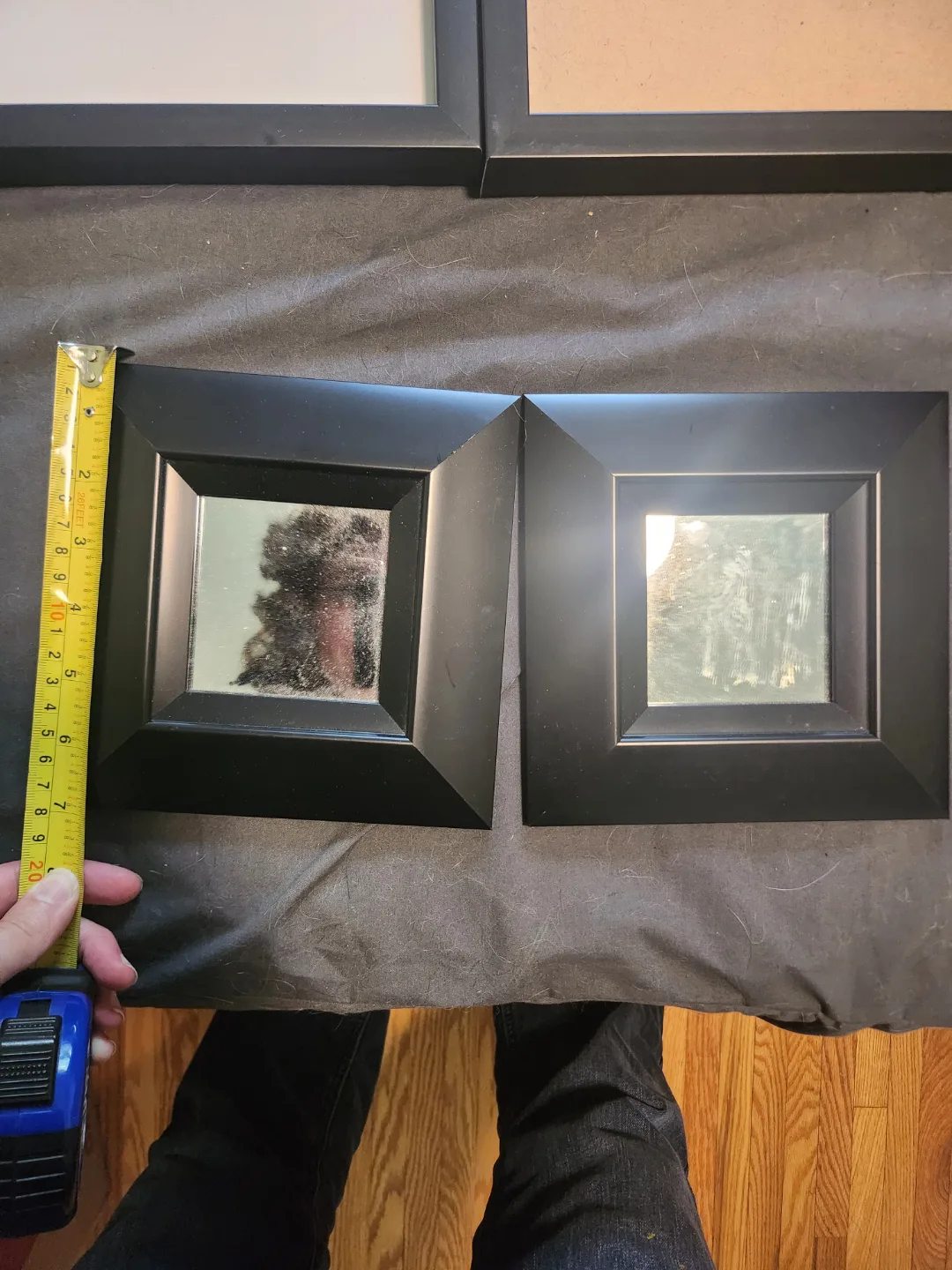 Black Square Wall Mirrors #freecycle thumbnail