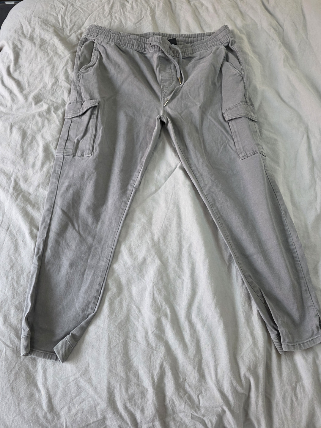 Men's Grey Cargo Joggers