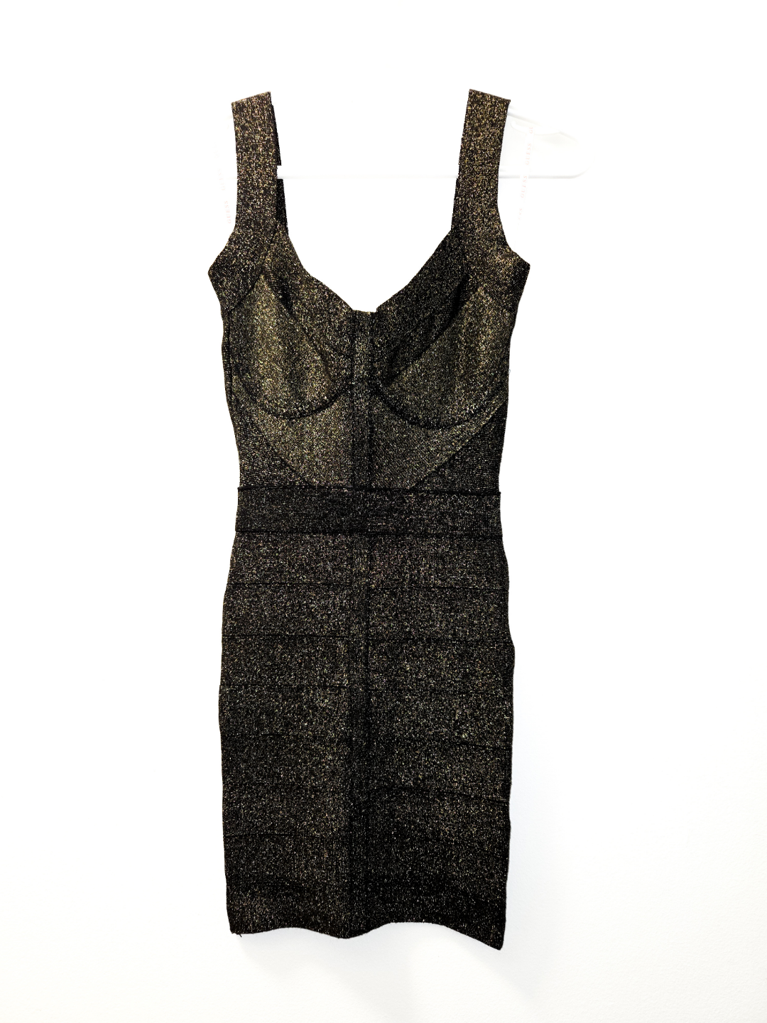 GUESS Gold Mini Glitter Dress Size Small - photo 3