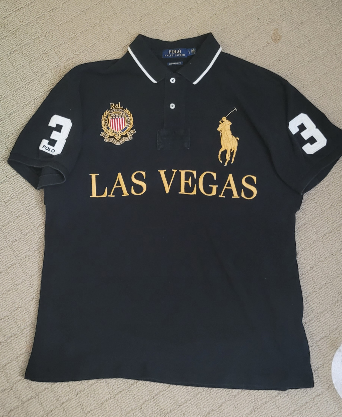 Polo Ralph Lauren Las Vegas Custom Slim Fit Polo Shirt