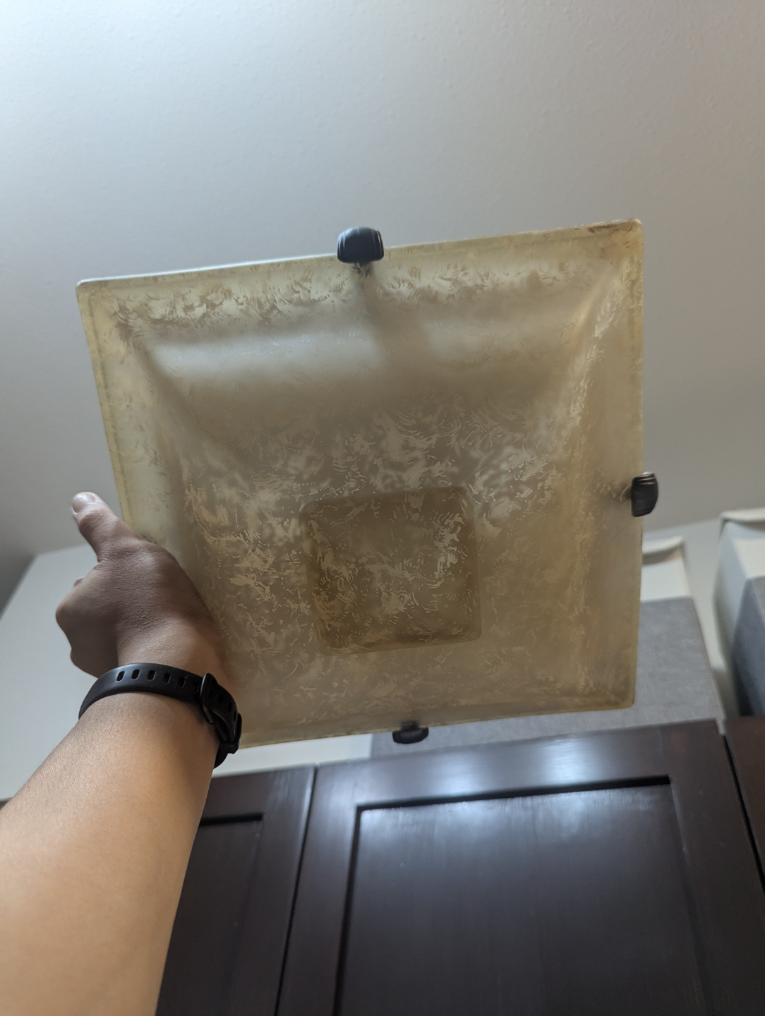 Square Glass Ceiling Light Fixture