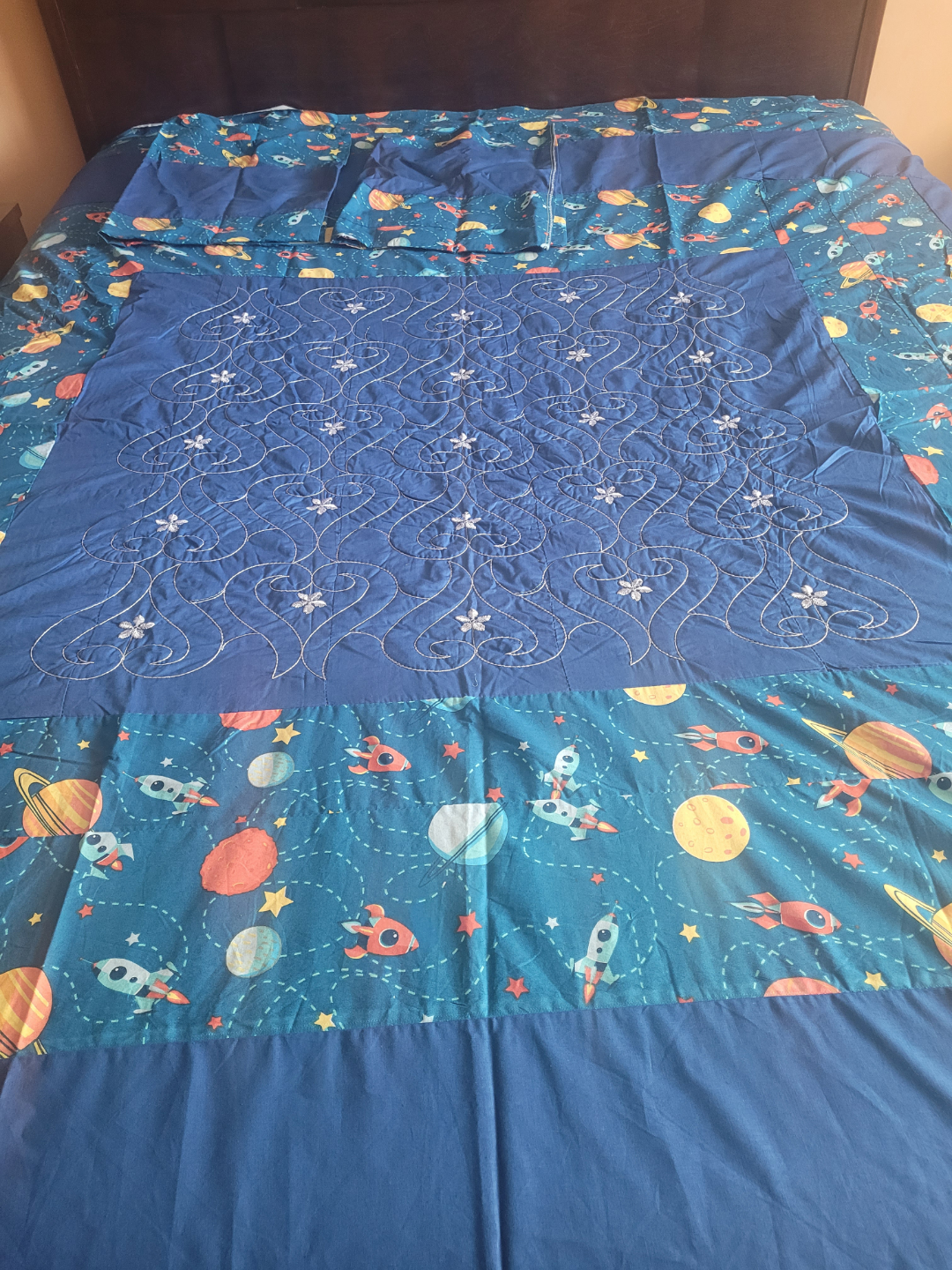 Kids' Space-Themed Quilt Set