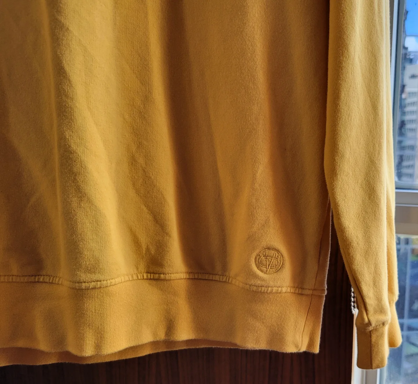 Massimo Dutti Mens Yellow Soft Organic Cotton Sweatshirt - Small image indicator(4)