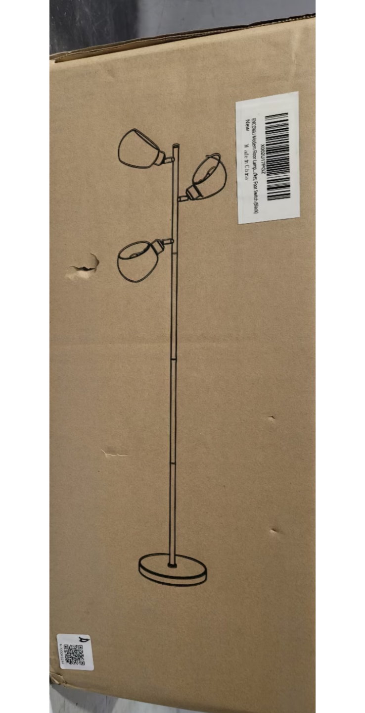 Black 3-Light Tripod Floor Lamp - photo 5