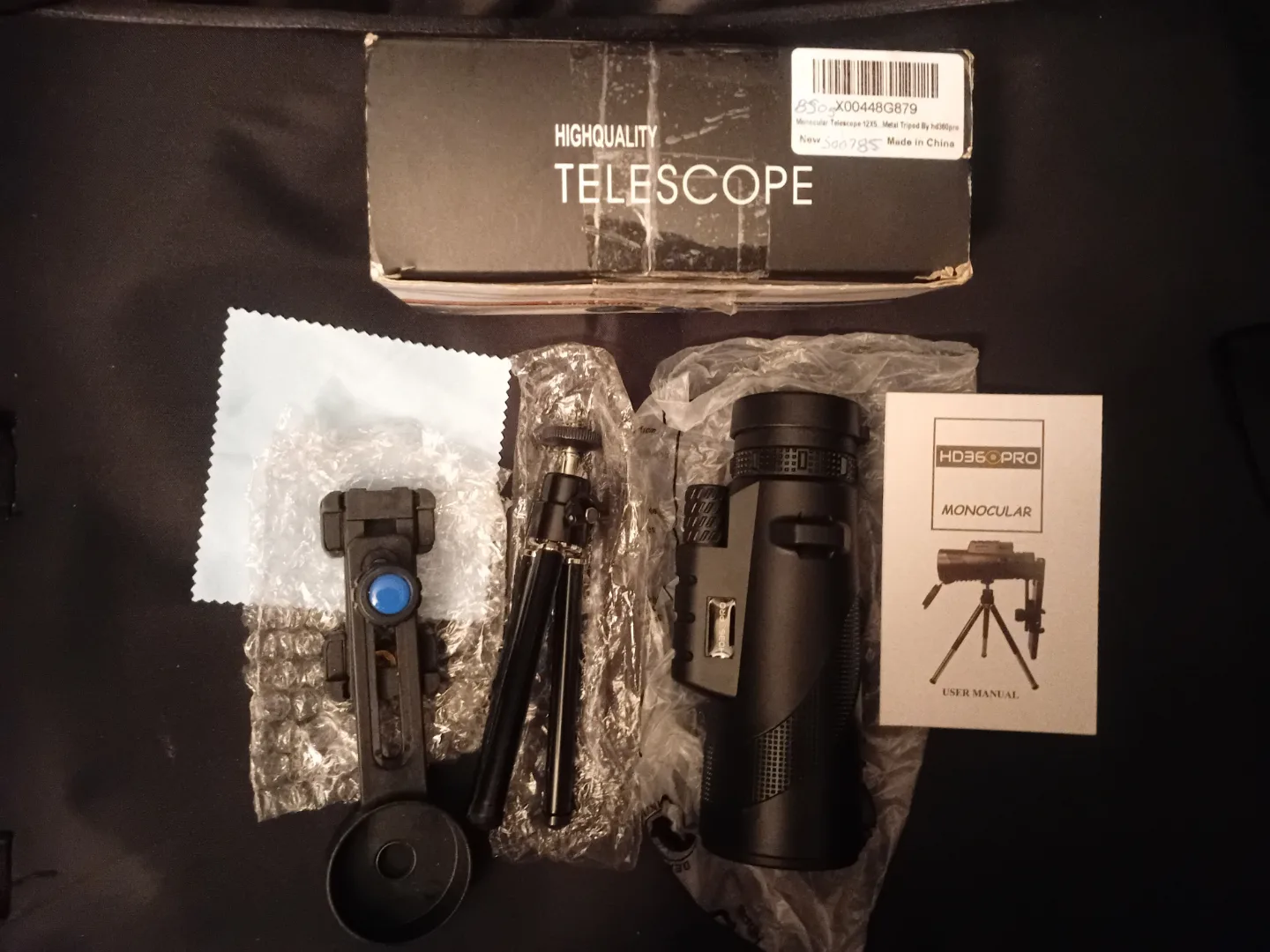 🏒  NEW!  360 Monocular Telescope, Smartphone Adapter & Tripod image indicator(7)