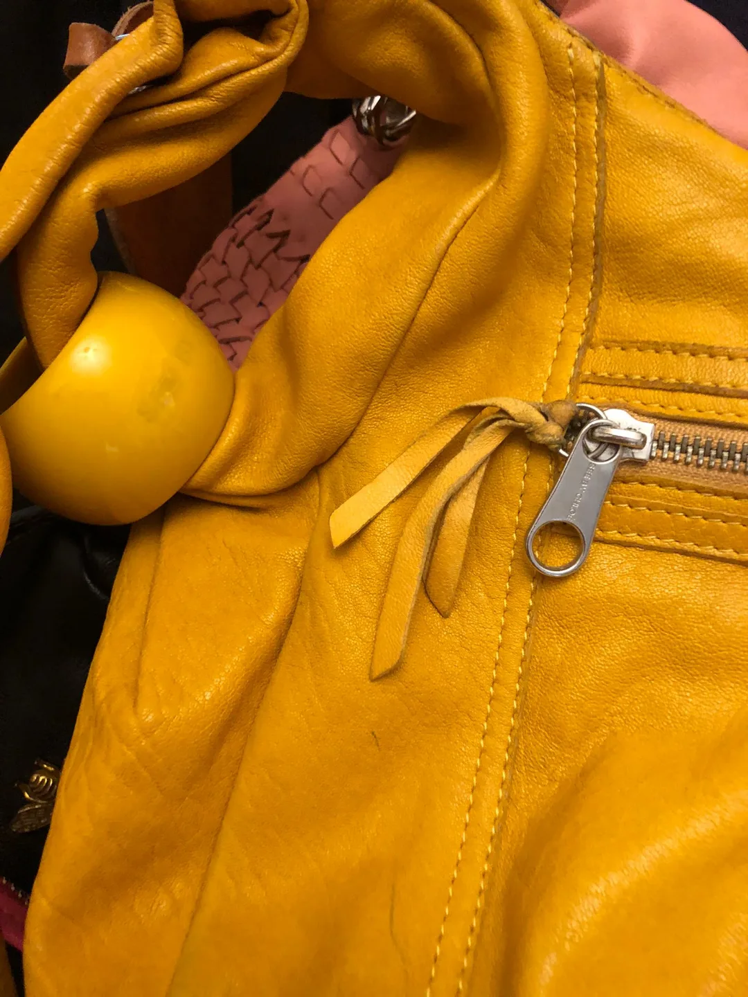 See by Chloé Yellow Leather Shoulder Bag image indicator(3)