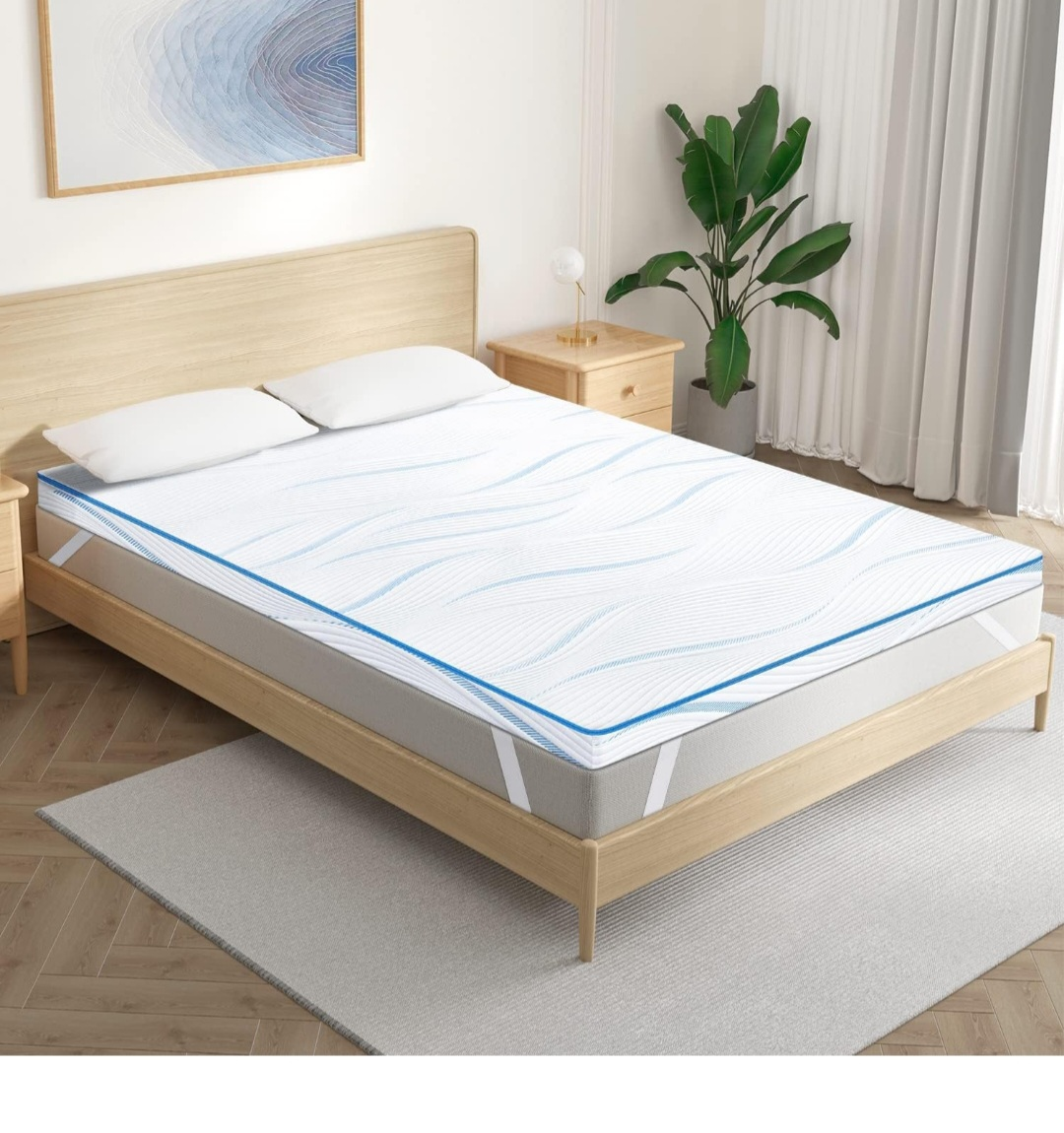 Maxzzz 2 Inch Gel Memory Foam Mattress Topper