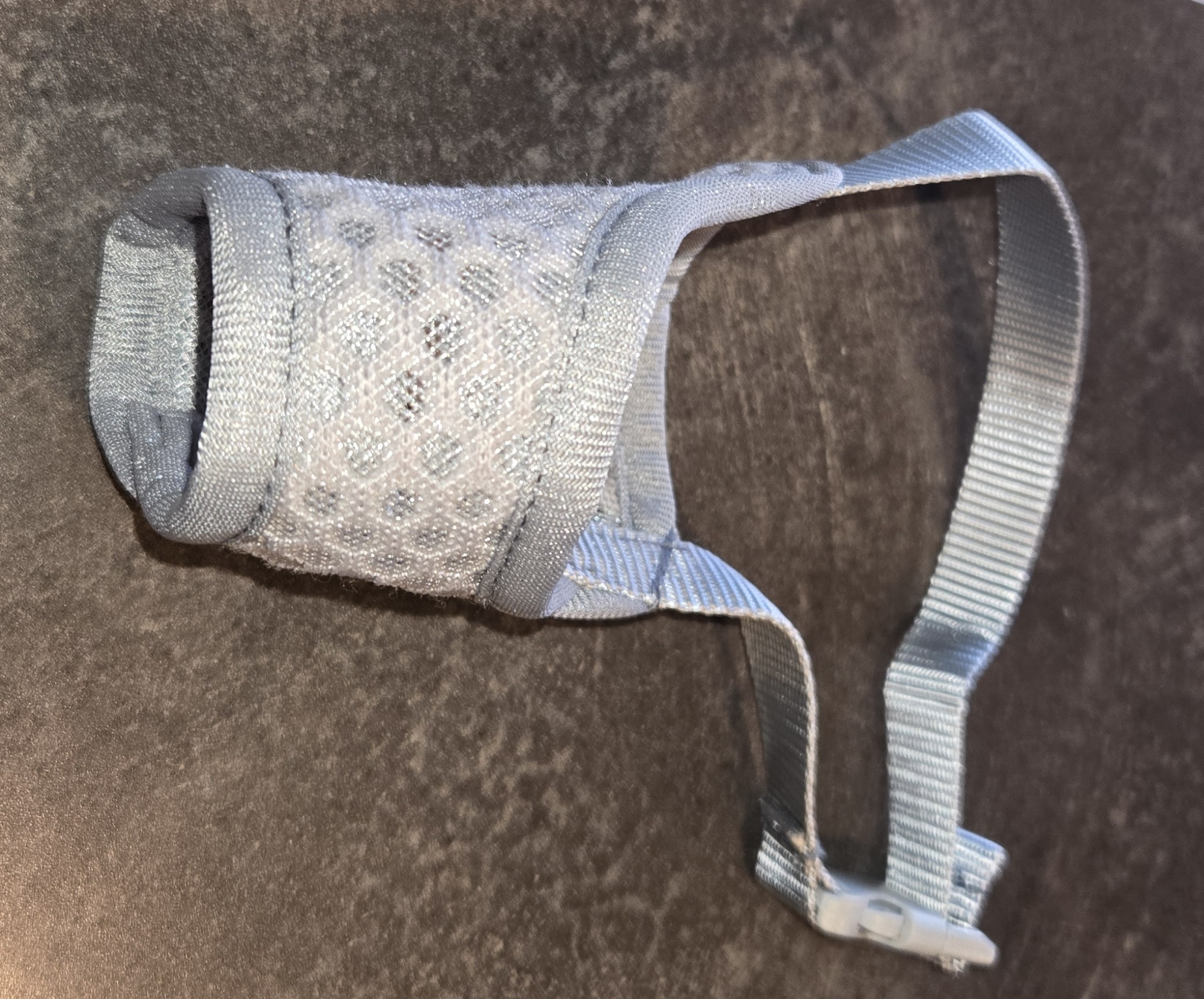 Small Dog Muzzle - Breathable Mesh - Grey
