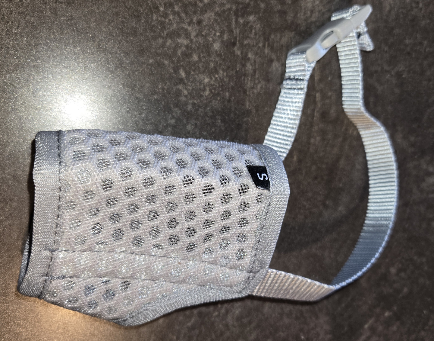 Small Dog Muzzle - Breathable Mesh - Grey - photo 2