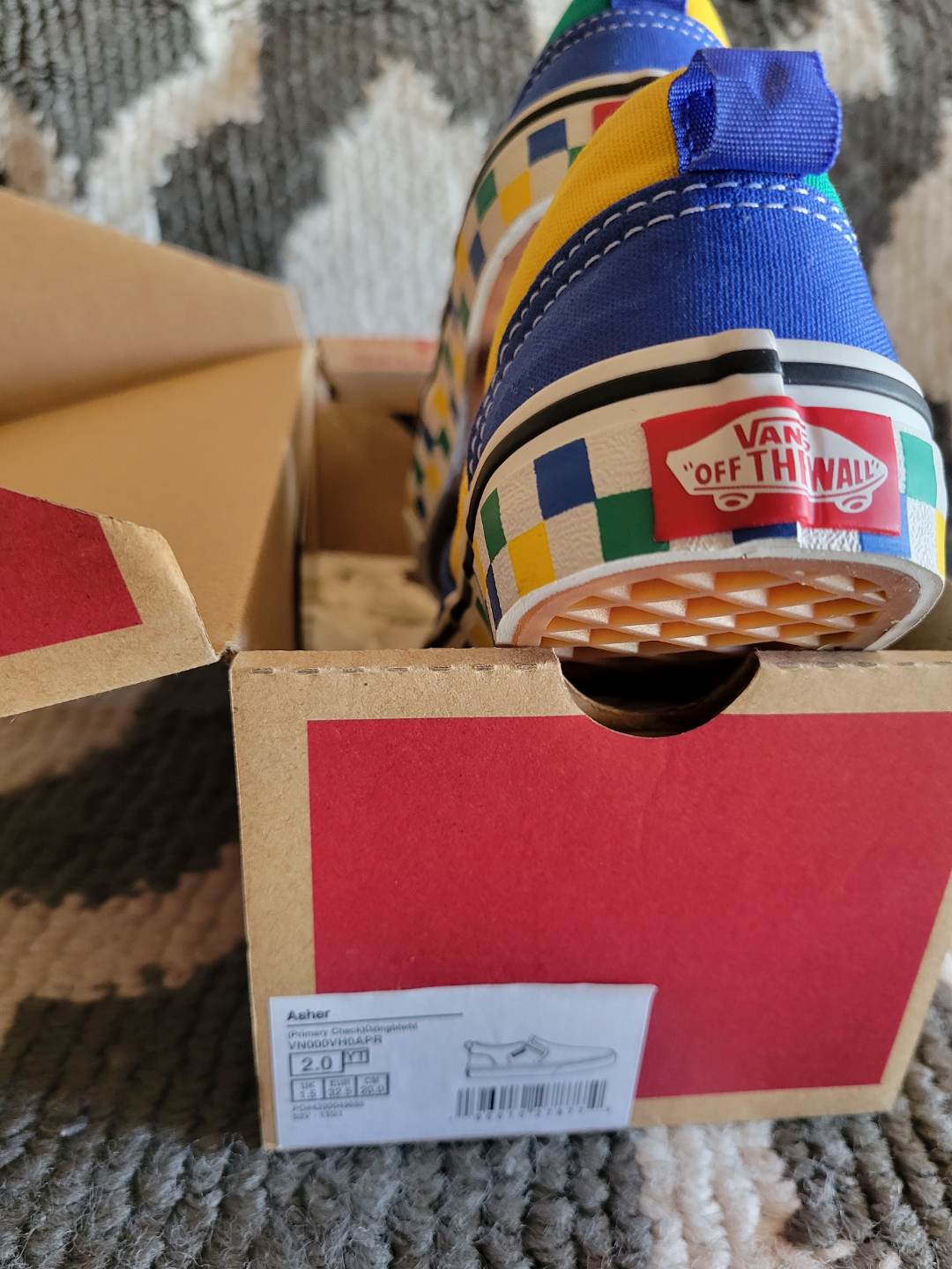 Brand New Vans Asher Toddler Slip-On Sneakers - Size 2