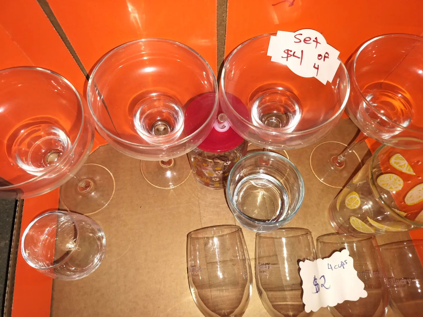 Set of 4 Margarita Glasses & Set of 4 Wine Glasses thumbnail