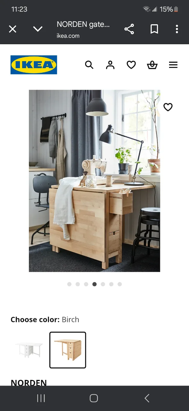 Foldable Sewing Table with Storage image indicator(6)