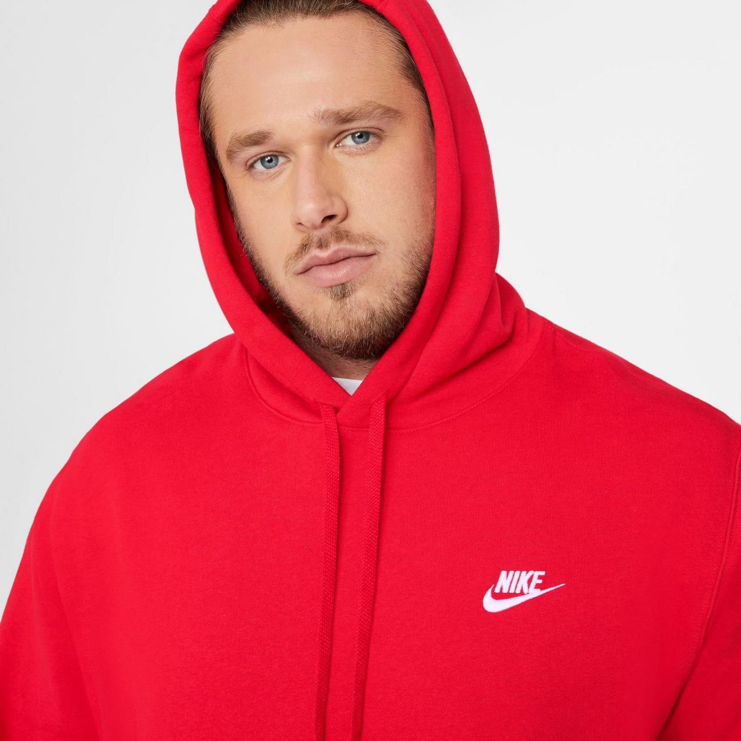 Men's Nike Sportswear Club Fleece Hoodie University Red - photo 2