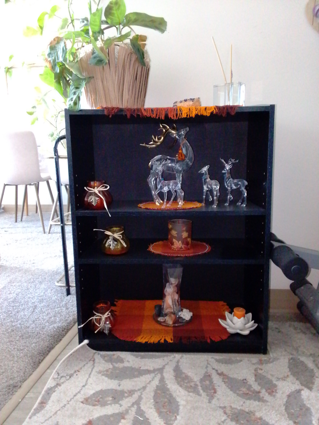 wooden black Decor Shelf
