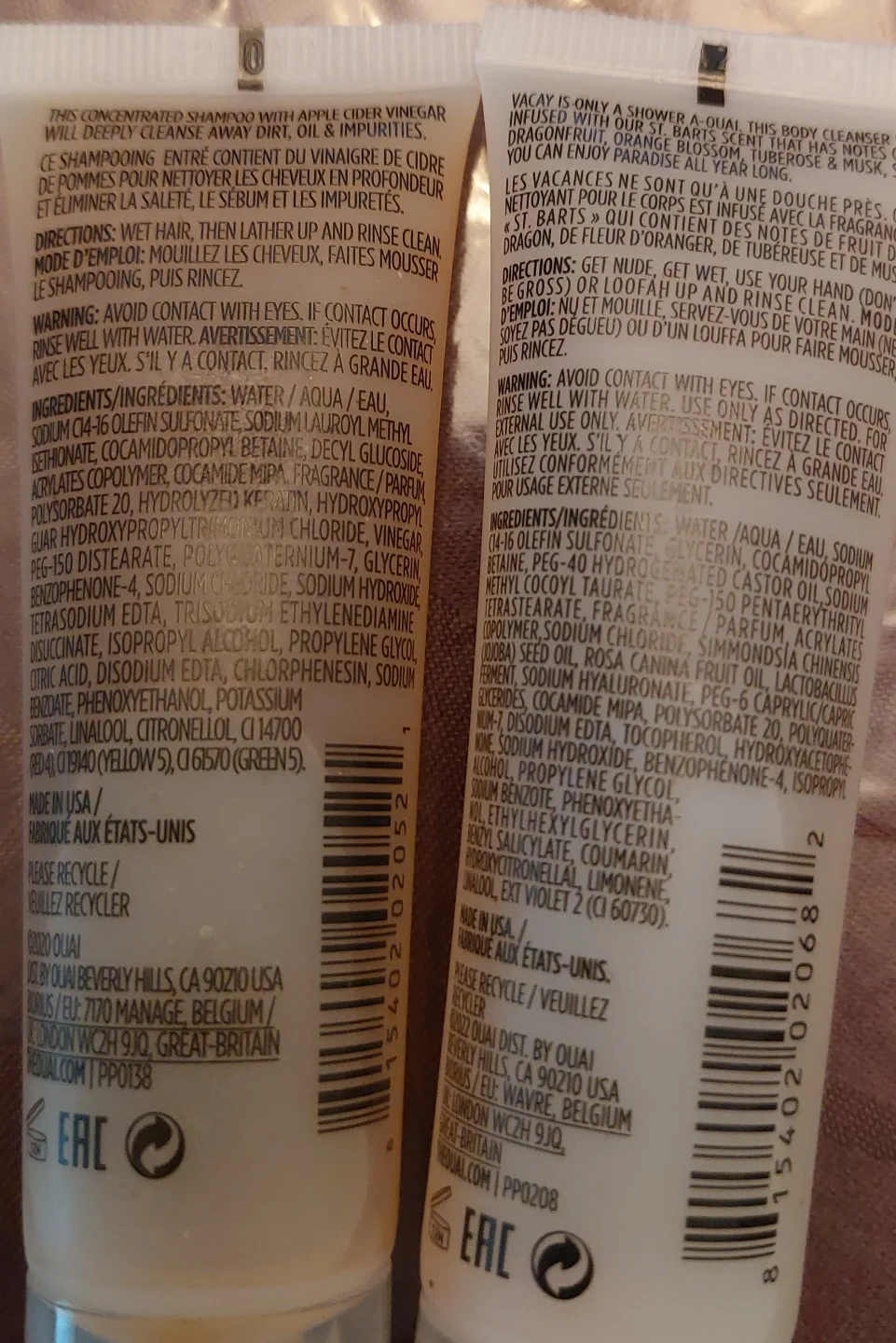 OUAI Travel Size Body Cleanser & Detox Shampoo image indicator(3)