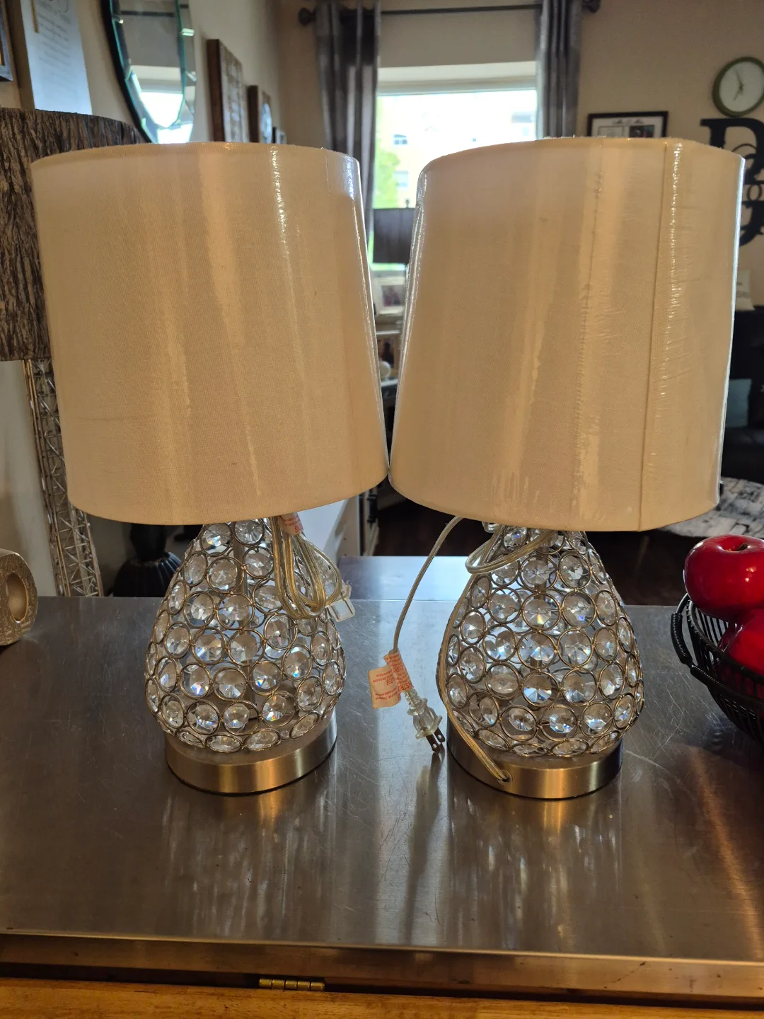 Pair of Crystal Table Lamps thumbnail