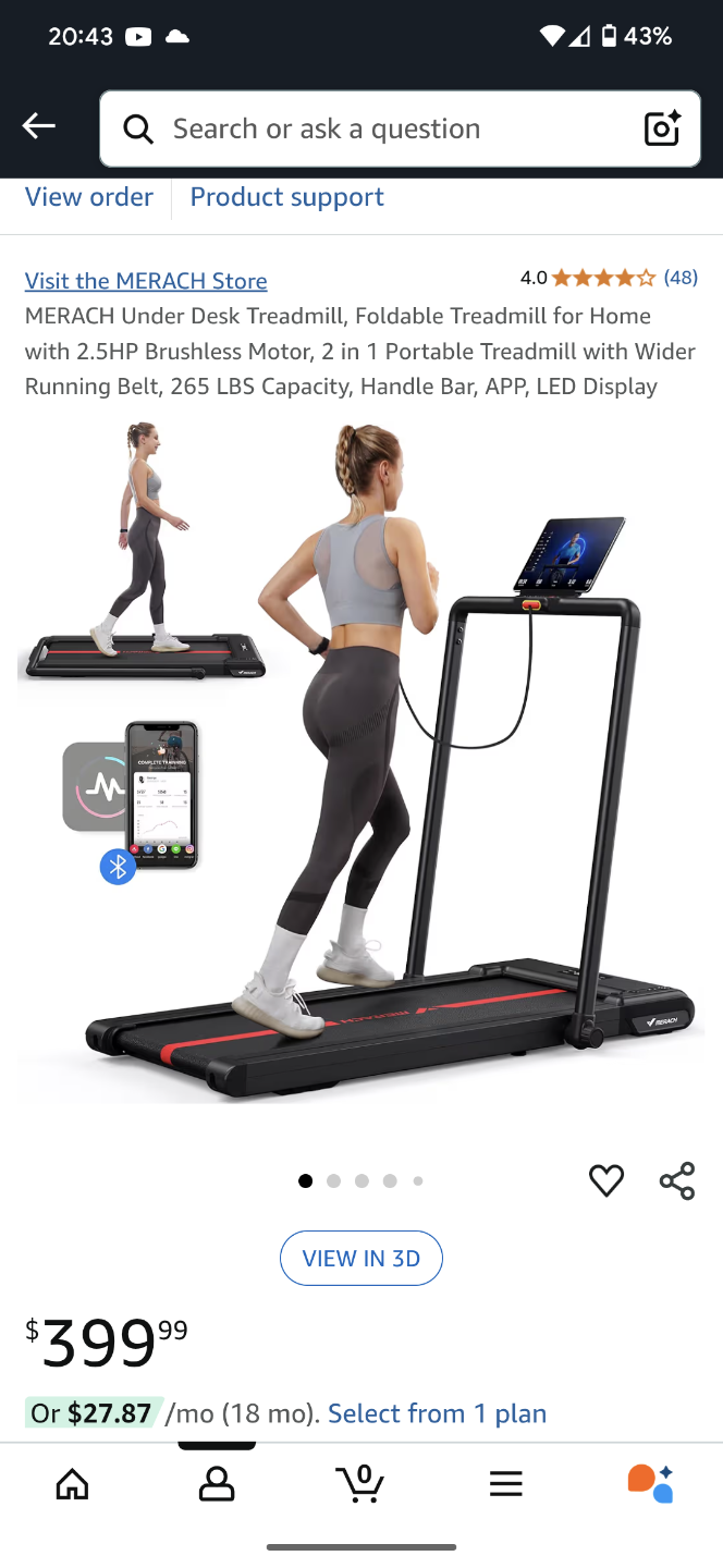 MERACH Under Desk Treadmill - Foldable & Portable