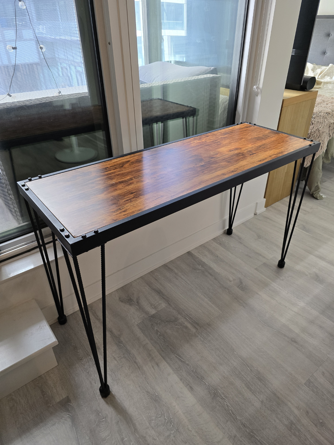 Industrial Console Table with Metal Legs - photo 2