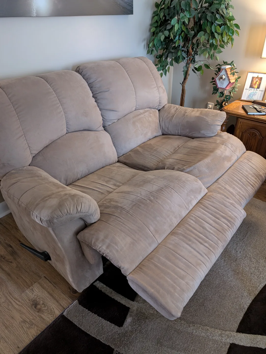 Recliner Sofa Set - Beige Microfiber image indicator(2)