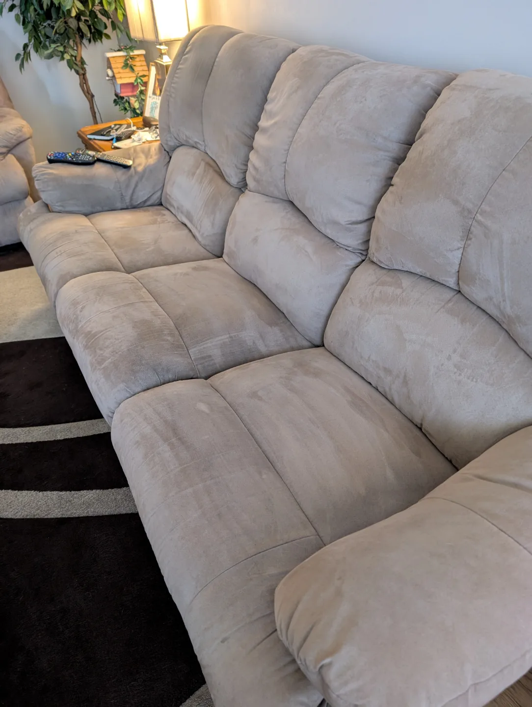 Recliner Sofa Set - Beige Microfiber image indicator(3)