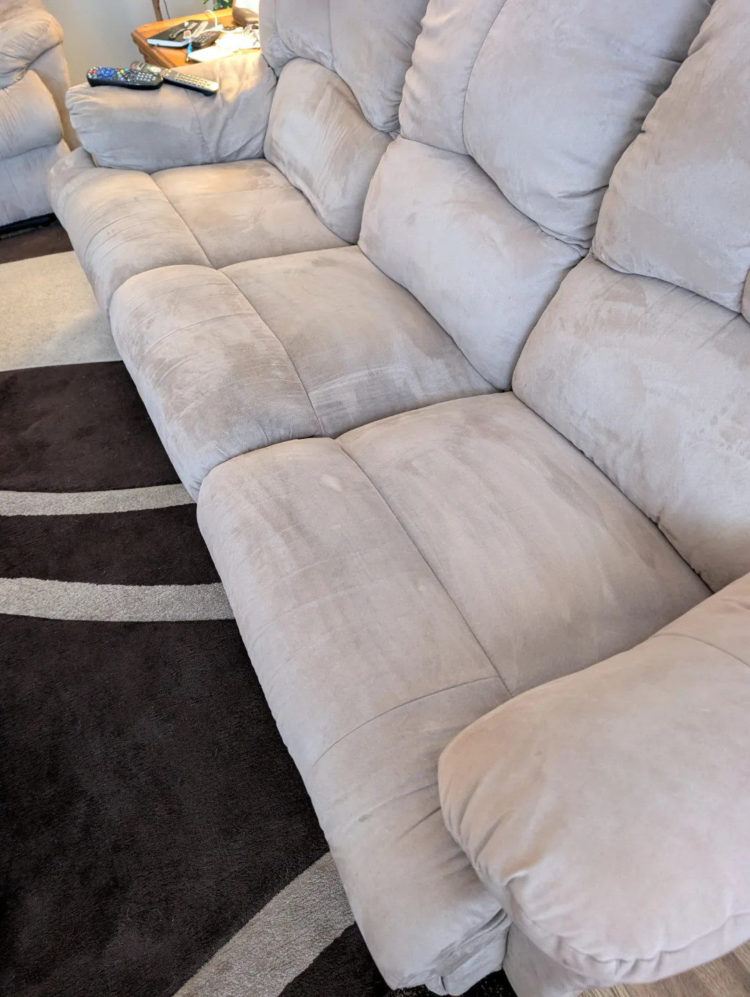 Recliner Sofa Set - Beige Microfiber image indicator(9)