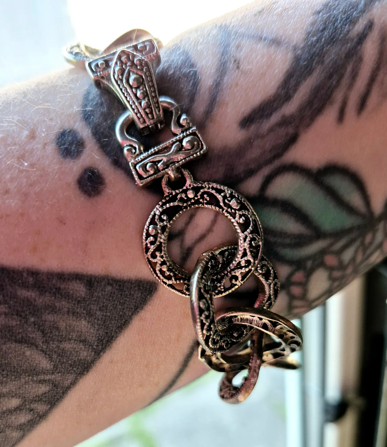 Vintage - Ornate Chain Link Bracelet thumbnail