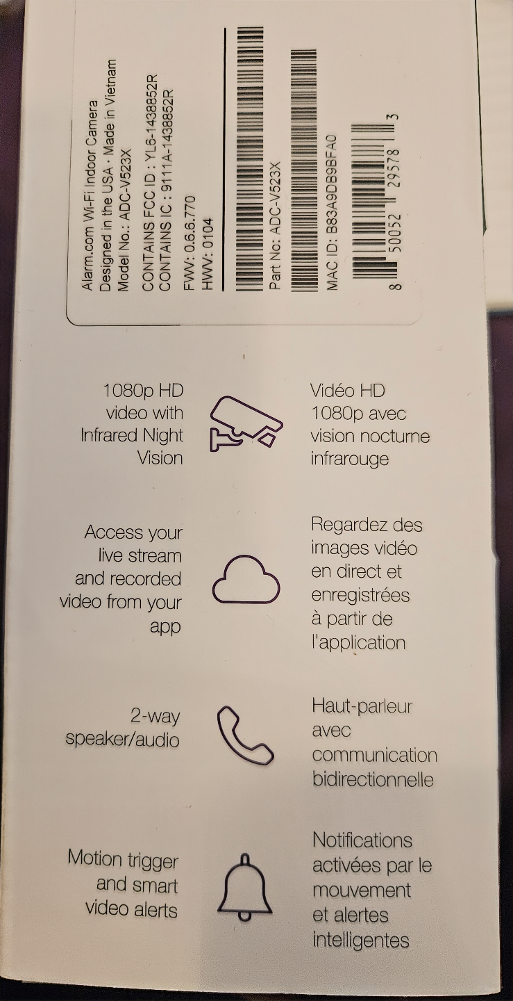 Indoor Wi-Fi Security Camera - New in Box - photo 2
