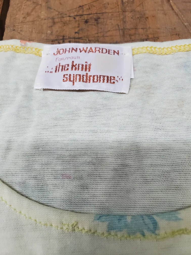 Vintage John Warden Floral Sleeveless Shirt 1970s RARE Unworn image indicator(3)