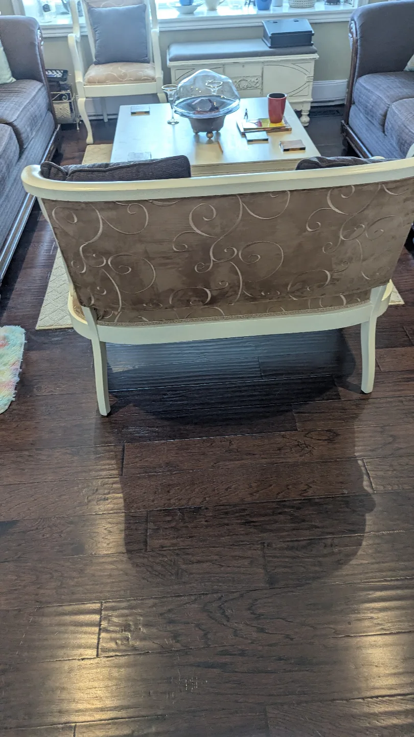 Custom Repurposed Walnut Bench AndChair image indicator(3)