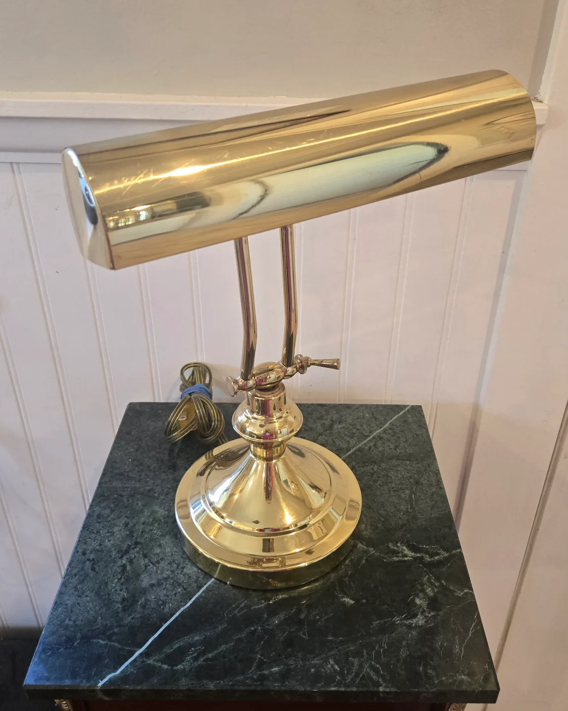 Vintage Brass Swing Arm Desk Lamp thumbnail