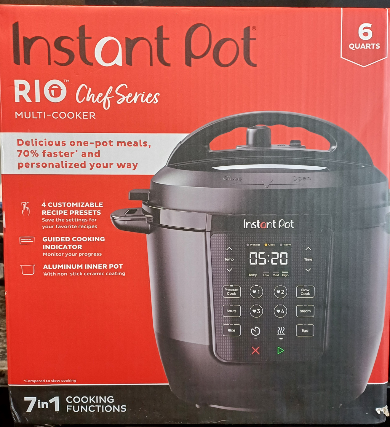 Instant Pot Rio Chef Series 6-Quart Multi-Cooker