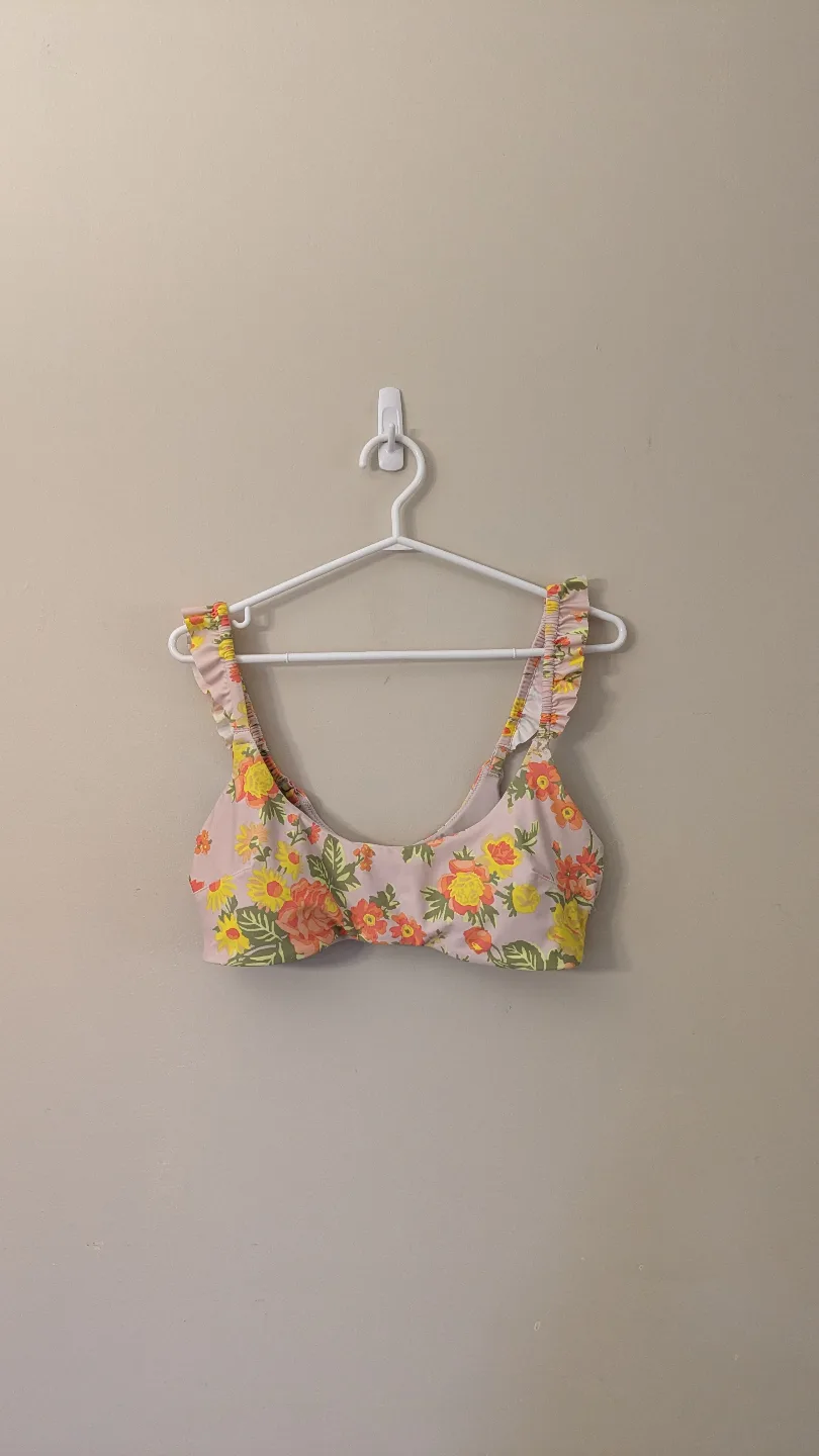 Aerie Floral Bikini Top - Size extra large thumbnail