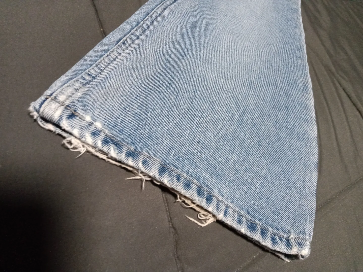 Vintage Squeeze Brand Bell Bottom Jeans with Twiggy Graphic image indicator(4)