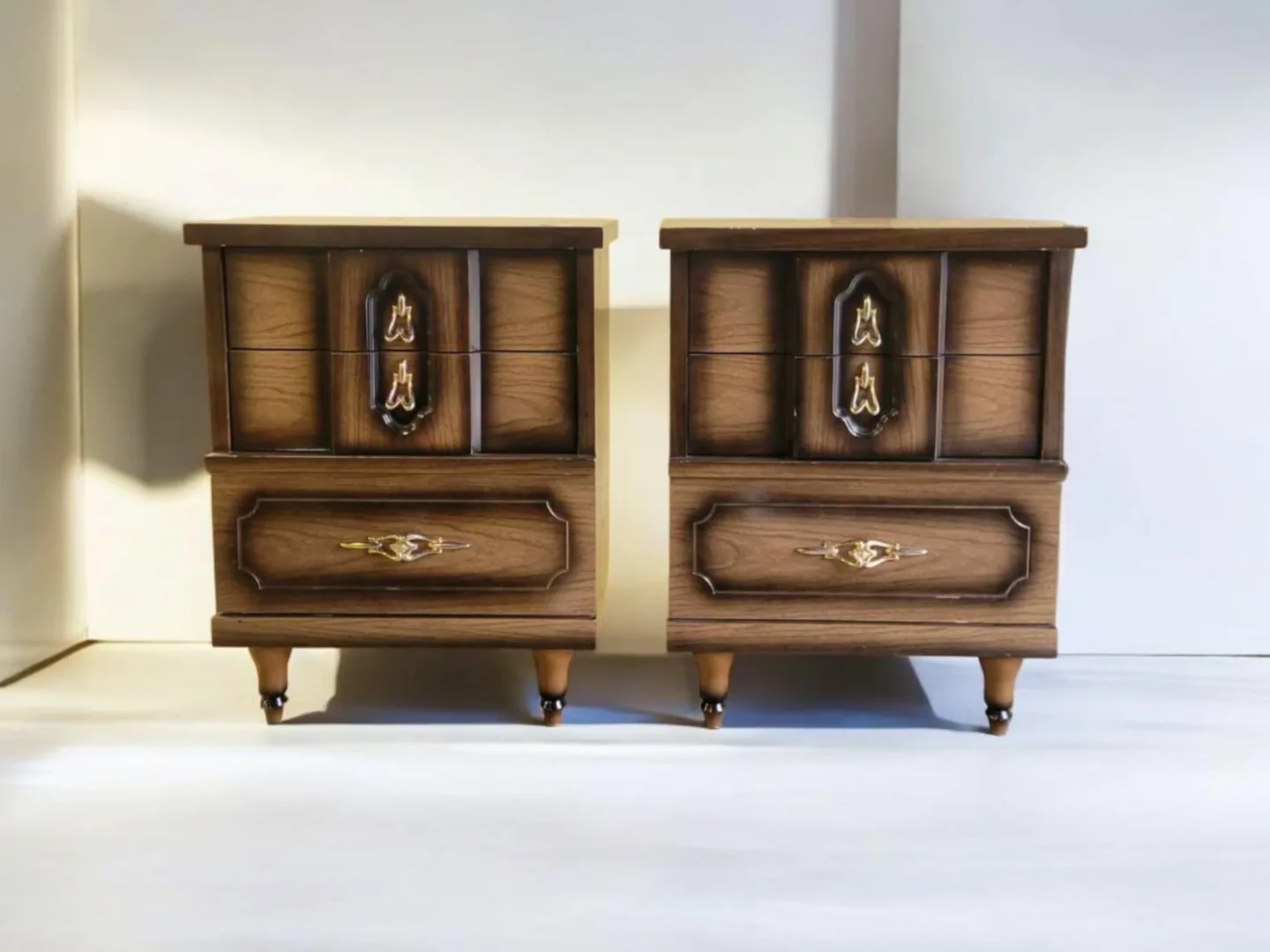 Pair Of MCM Nightstands With 3 Drawers thumbnail