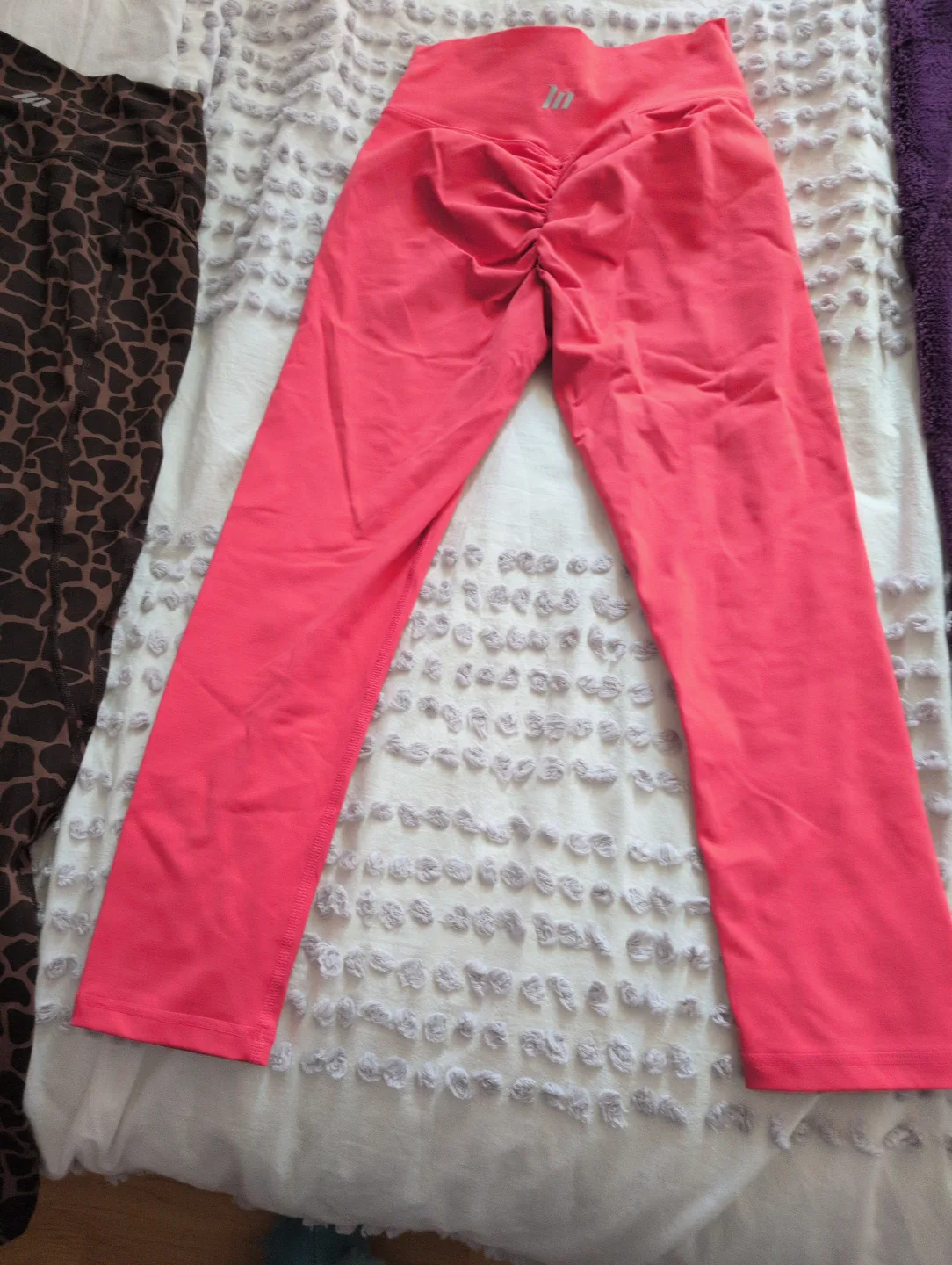 2 Pairs of Muscle Nation  Leggings - Coral & Giraffe Print image indicator(2)