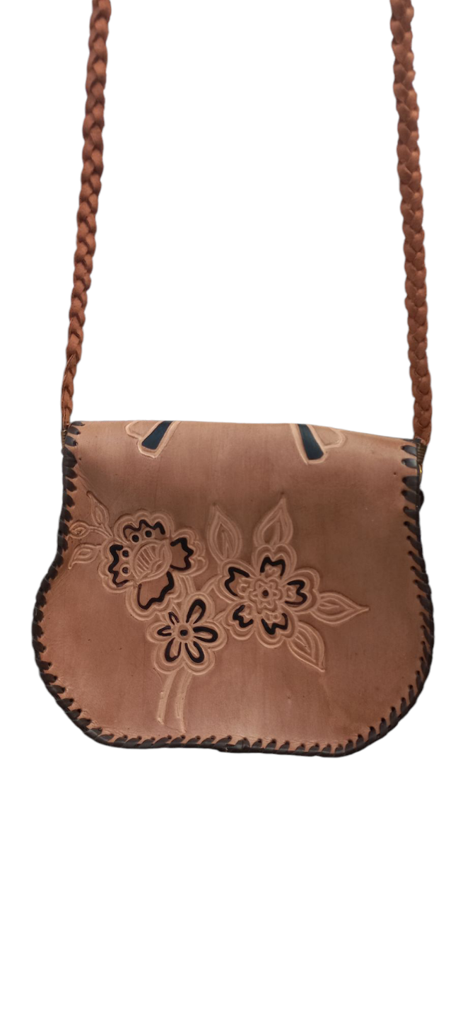 Hand-tooled Leather Crossbody Bag - photo 2