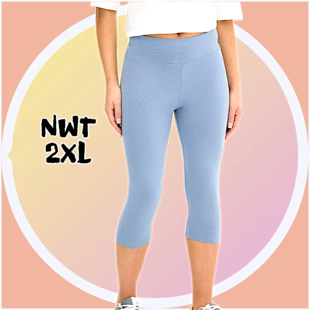 NWT SZ 2XL High Waisted Leggings w 2 Side Pockets image indicator(2)