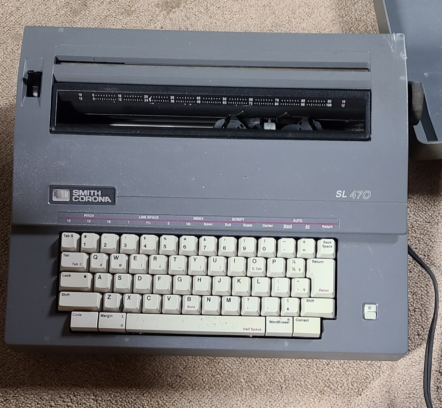 Vintage Smith Corona SL 470 Electric Typewriter