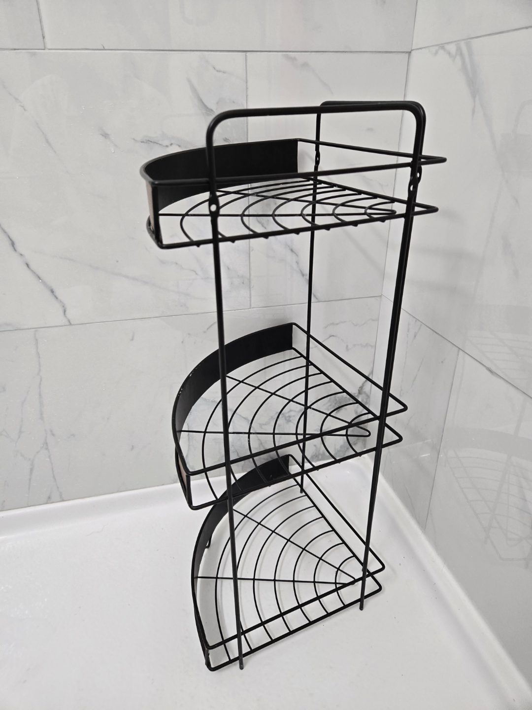 Black 3-Tier Corner Shelf Organizer - photo 3