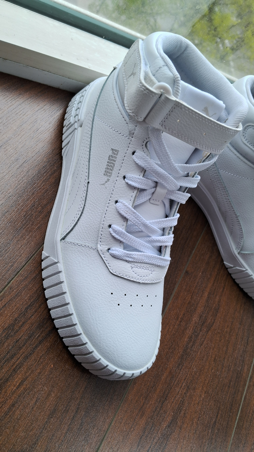 Puma Cali Mid Top Sneakers - Women's Size 8 - White Leather - photo 5