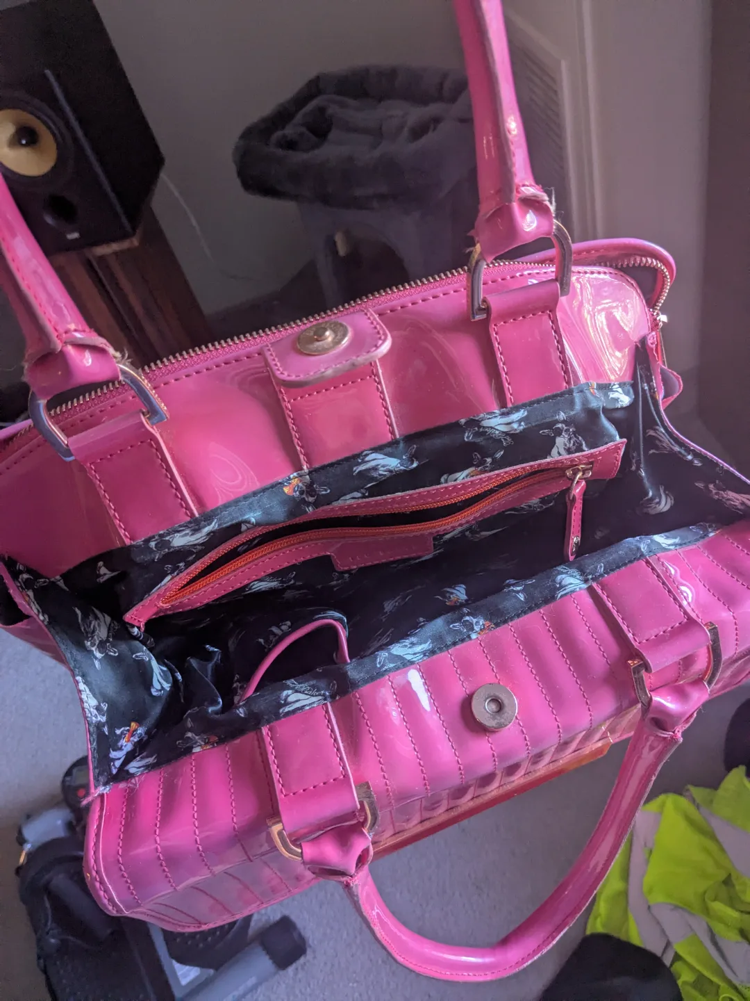 Pink Ted Baker Patent Leather Handbag image indicator(3)