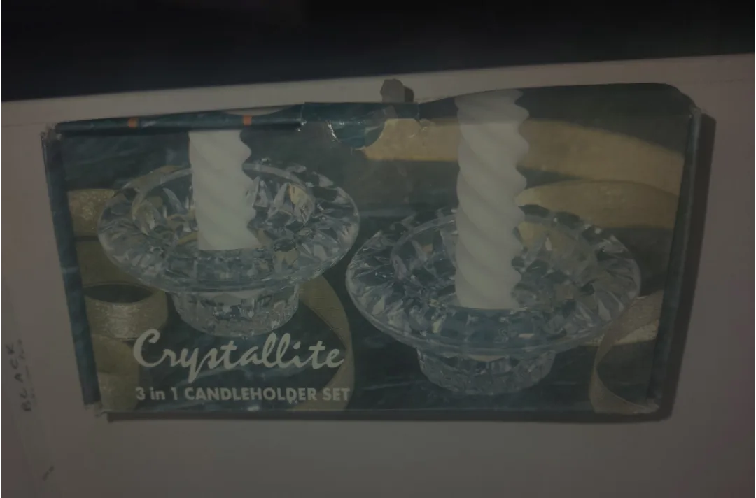 "freecycle" Crystallite 3 in 1 Candleholder Set - Vintage thumbnail