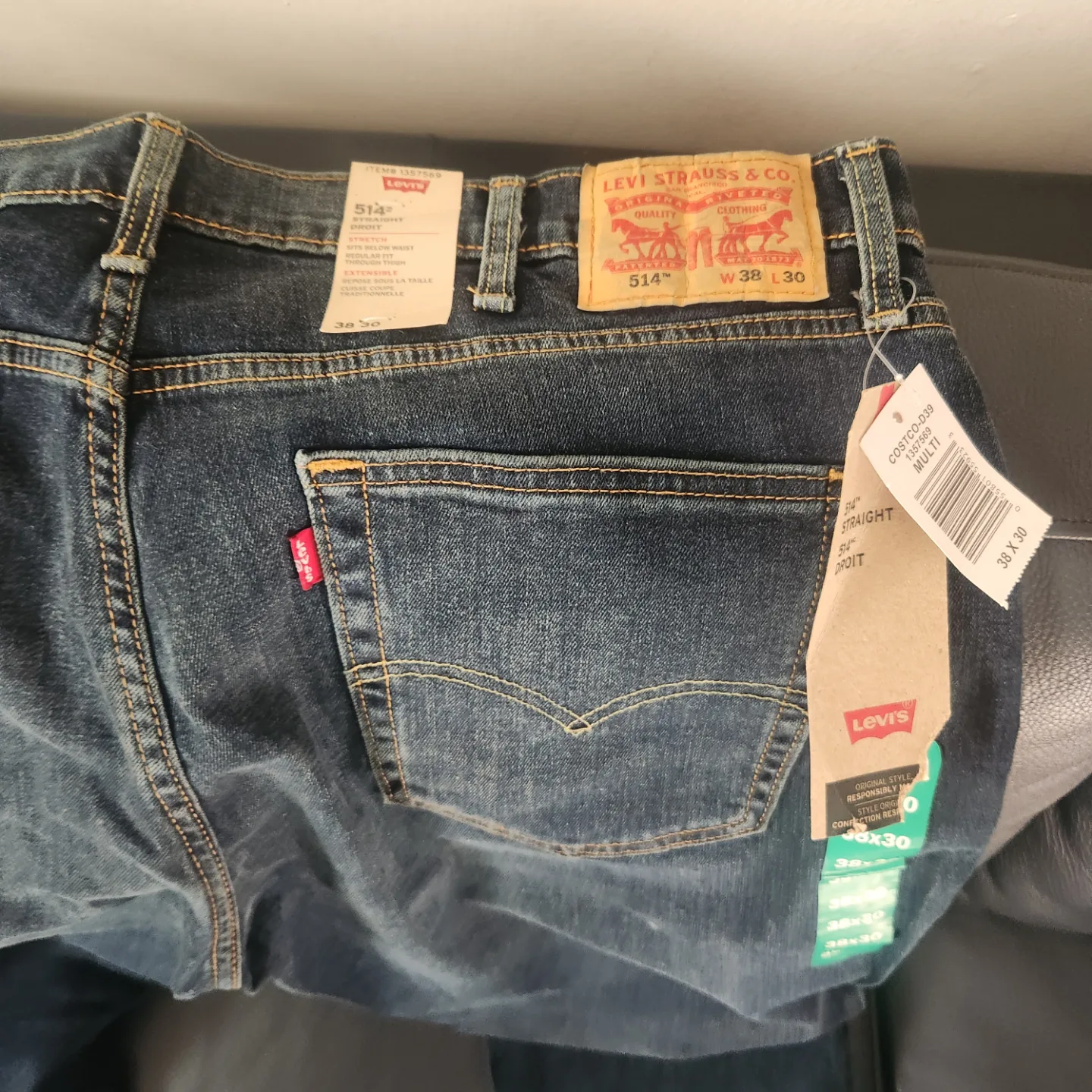 Levi's Men's 514 Straight Fit Jeans - Size 38x30 image indicator(6)